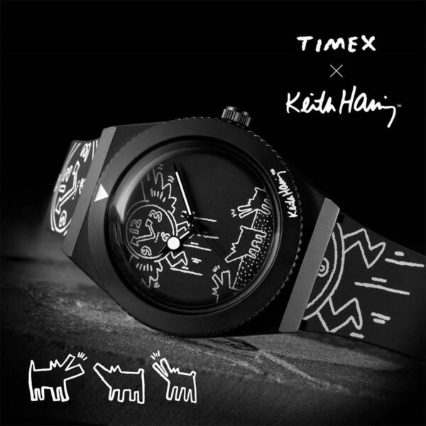 Men's Watch Timex Q X KEITH HARING SPECIAL EDT. Black (Ø 38 mm) - Image 2