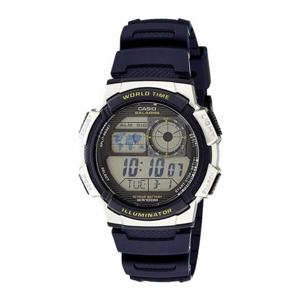 Men's Watch Casio WORLD TIME ILLUMINATOR - 5 ALARMS, 10 YEAR BATTERY Black Grey (Ø 40 mm) (Ø 43 mm) - Image 2