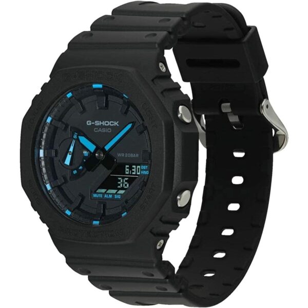 Men's Watch Casio G-Shock OAK - NEON BLUE INDEX Black (Ø 45 mm) - Image 3