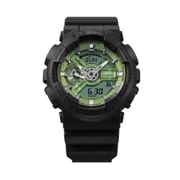 Men's Watch Casio G-Shock GA-110CD-1A3ER Black Green - Image 2