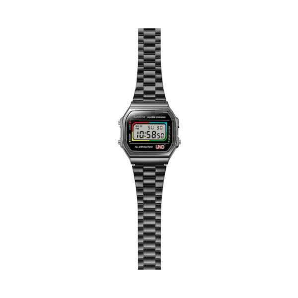 Men's Watch Casio A168WEUC-1AER Black Grey (Ø 36 mm) - Image 3