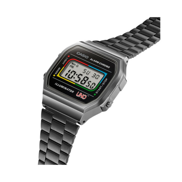 Men's Watch Casio A168WEUC-1AER Black Grey (Ø 36 mm) - Image 4