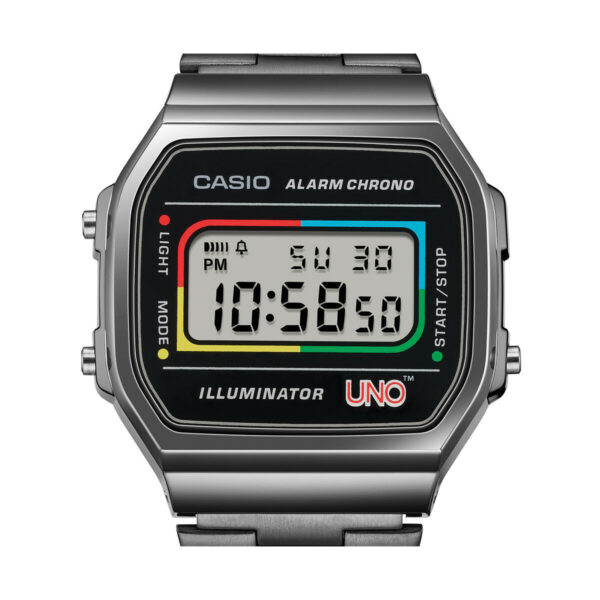 Men's Watch Casio A168WEUC-1AER Black Grey (Ø 36 mm) - Image 5