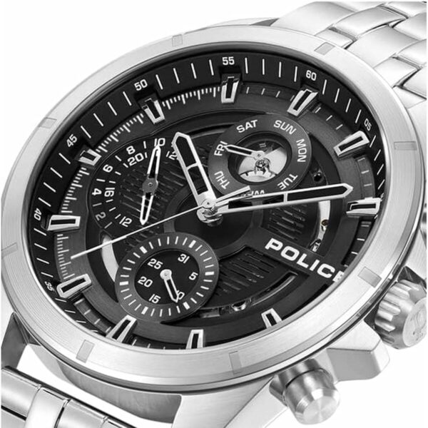 Men's Watch Police PEWJK0004605 Black Silver - Image 4